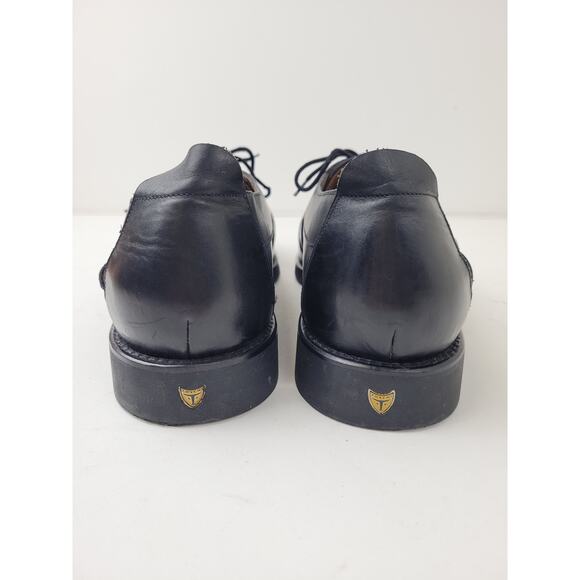 Toschi Luxury Black Leather Open Cutout Shoes Made in Italy Sz 9.5